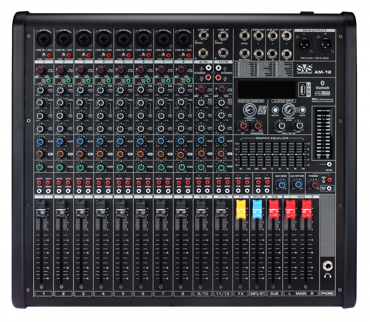 SVS Audiotechnik mixers AM-12 Микшерный пульт аналоговый, 12-канальный в Невинномысске