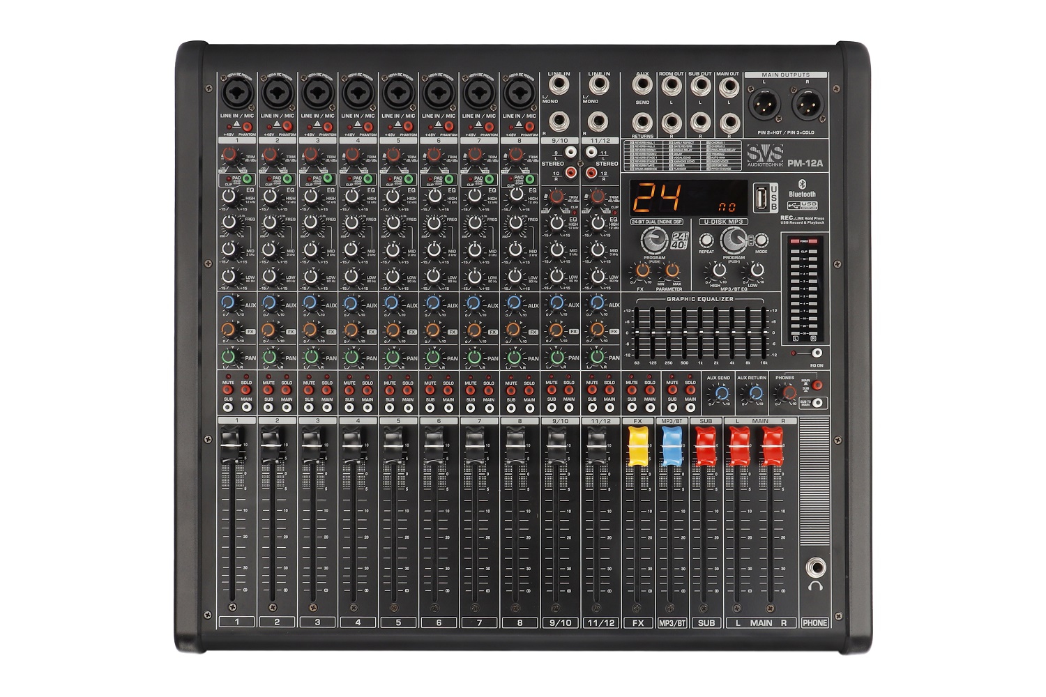 SVS Audiotechnik mixers PM-12A Активный аналоговый микшерный пульт, 12-канальный в Невинномысске